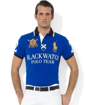 PRL Black Watch 1996 Blue Lauren Shorts Polo