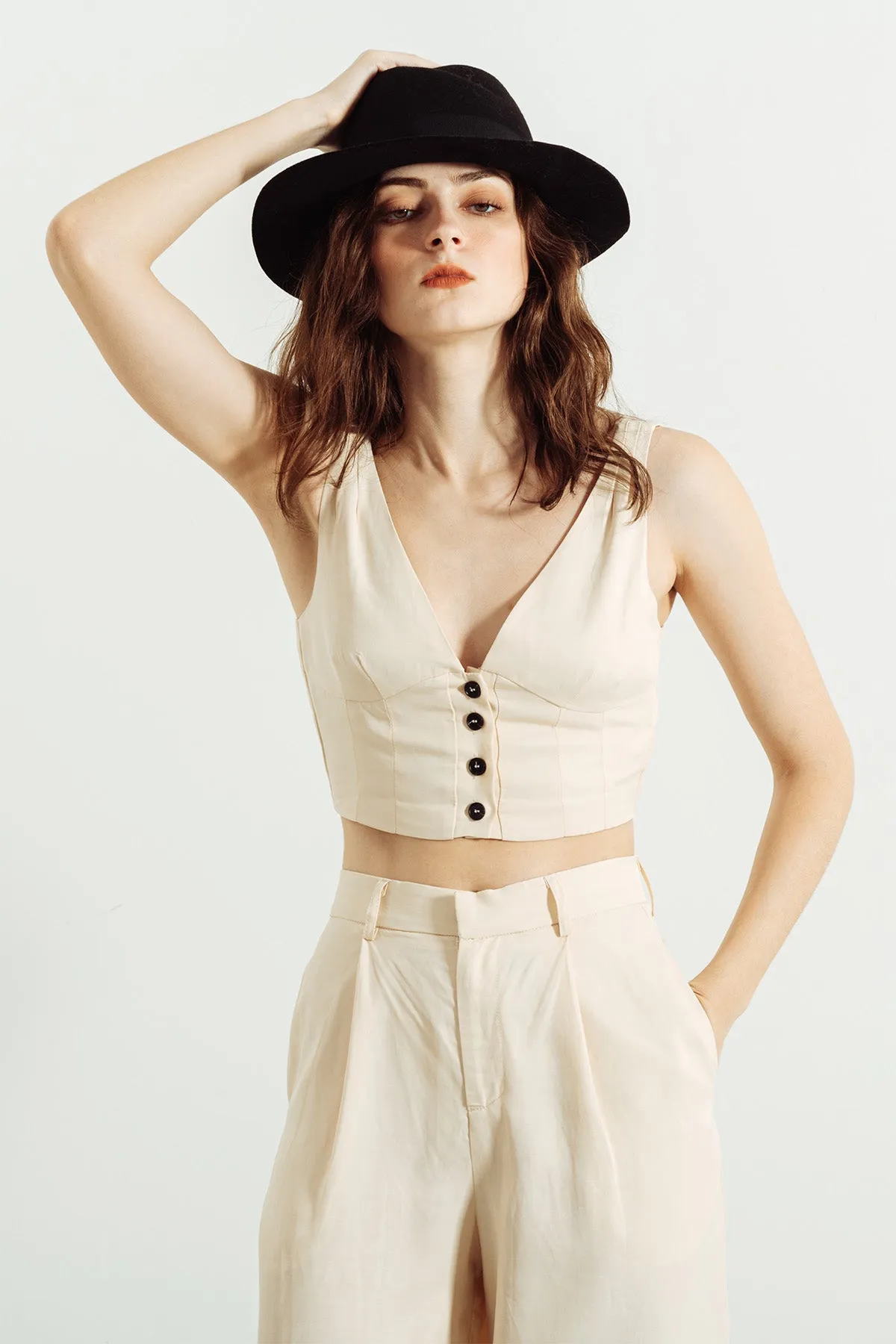 Ravenna Bustier Cropped Tank Top