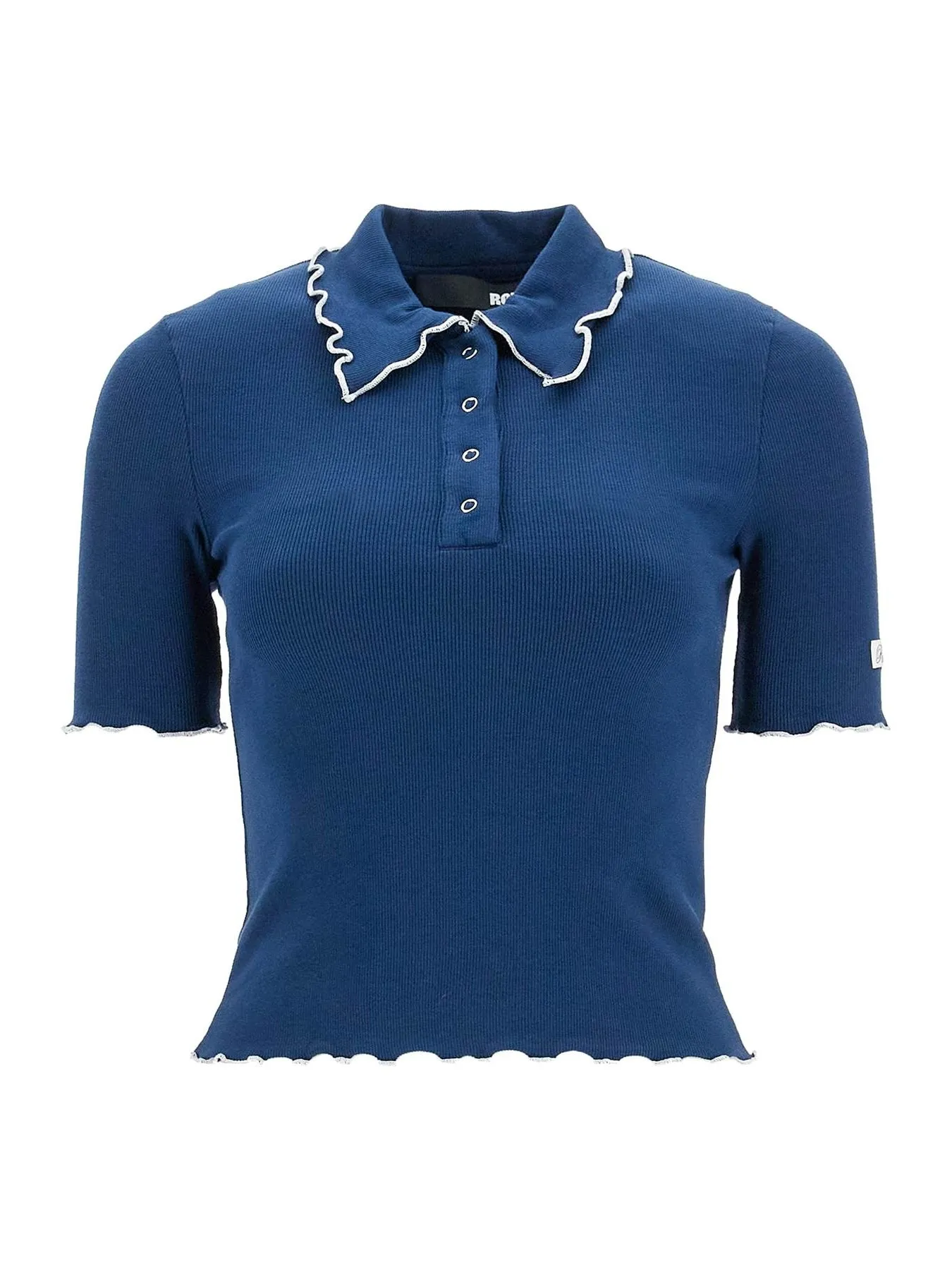 Ribbed Hem Organic Cotton Polo