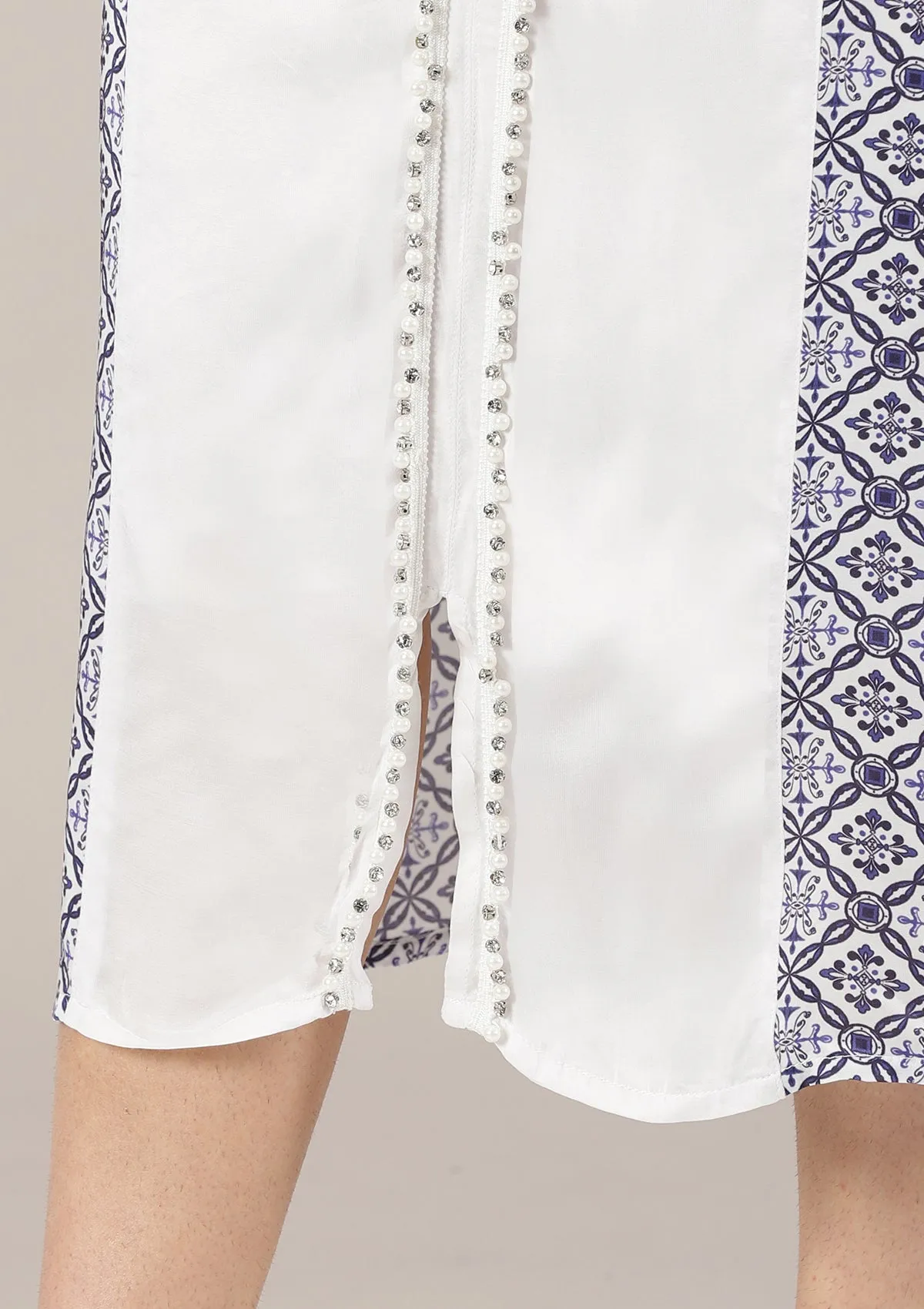 Safaa - Straight Cut Embellished Dress