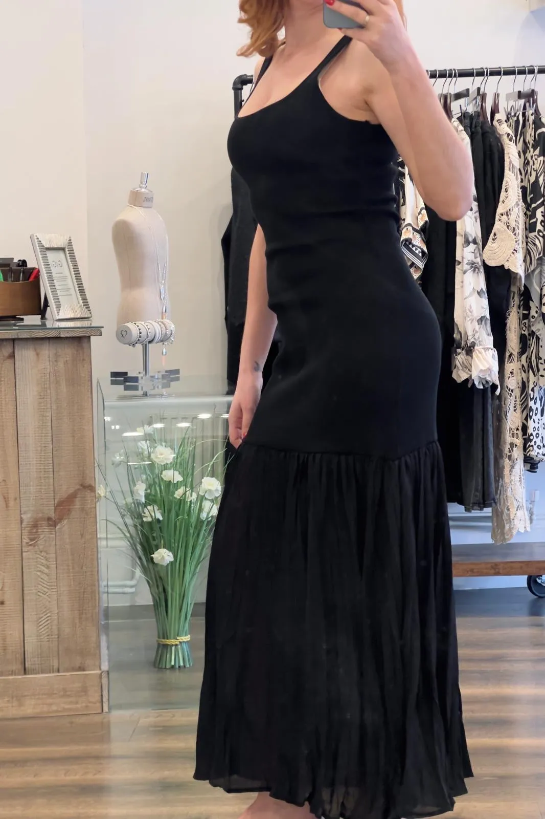 Scoop Neck Ribbed Dress