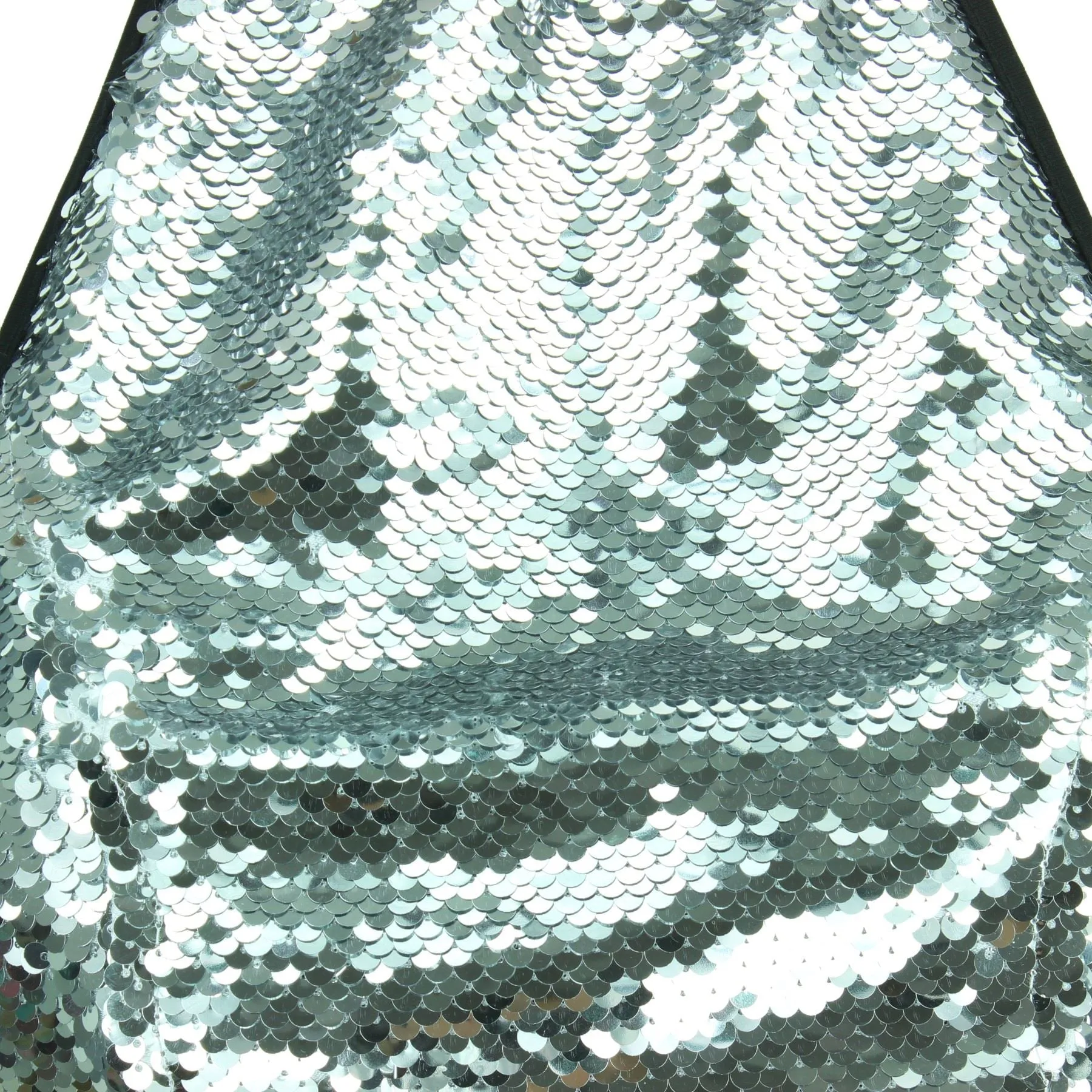 Sequin Bellytop Halterneck - Silver