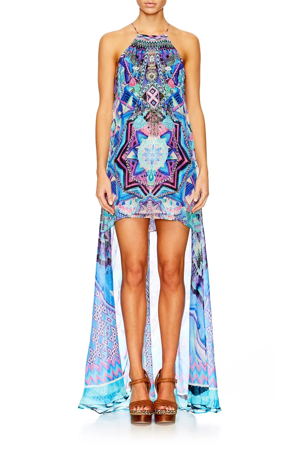 SHORT SHEER OVERLAY DRESS THREADS OF COSMOS