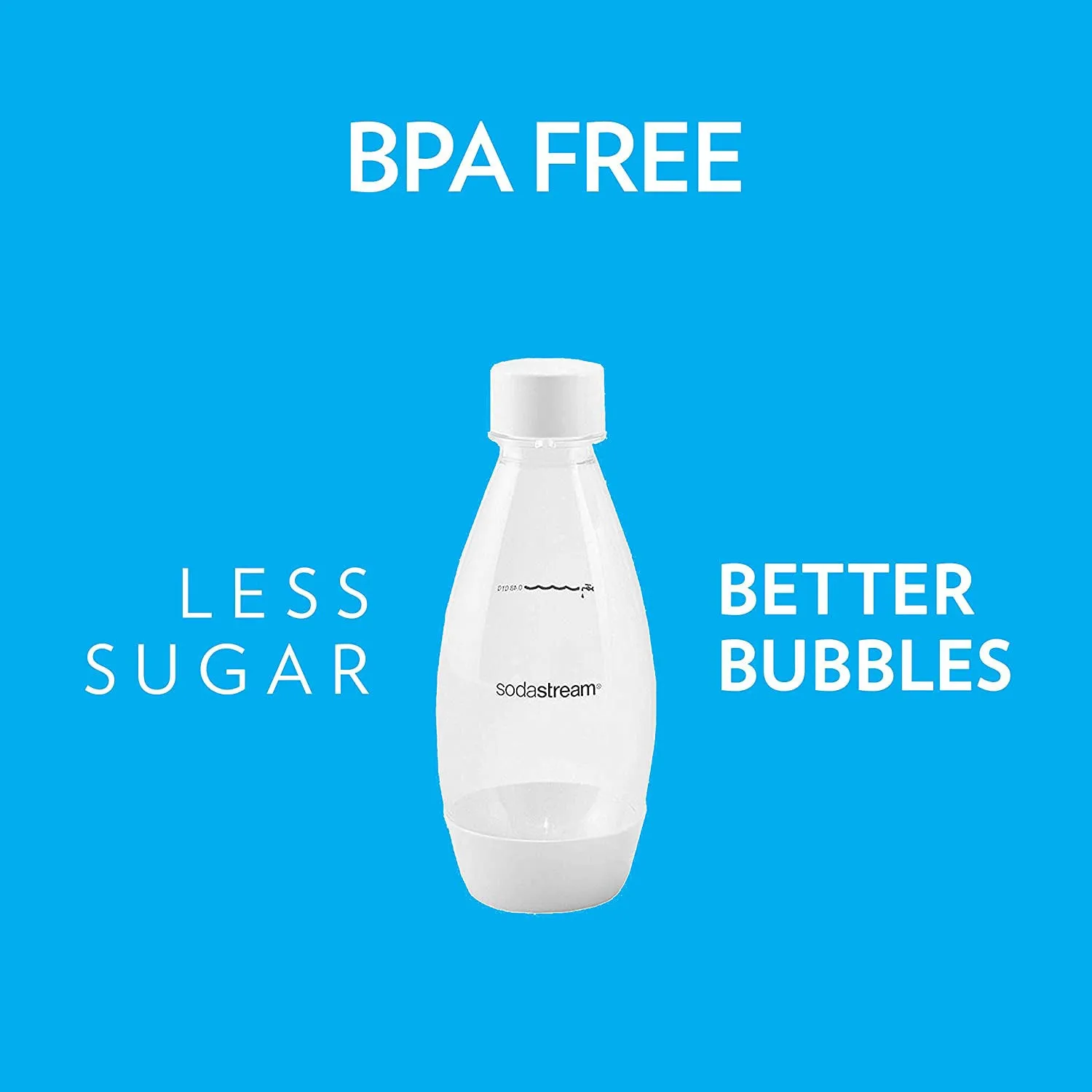 SodaStream 0.5L Carbonating Slim Bottle, 2 Pack, White