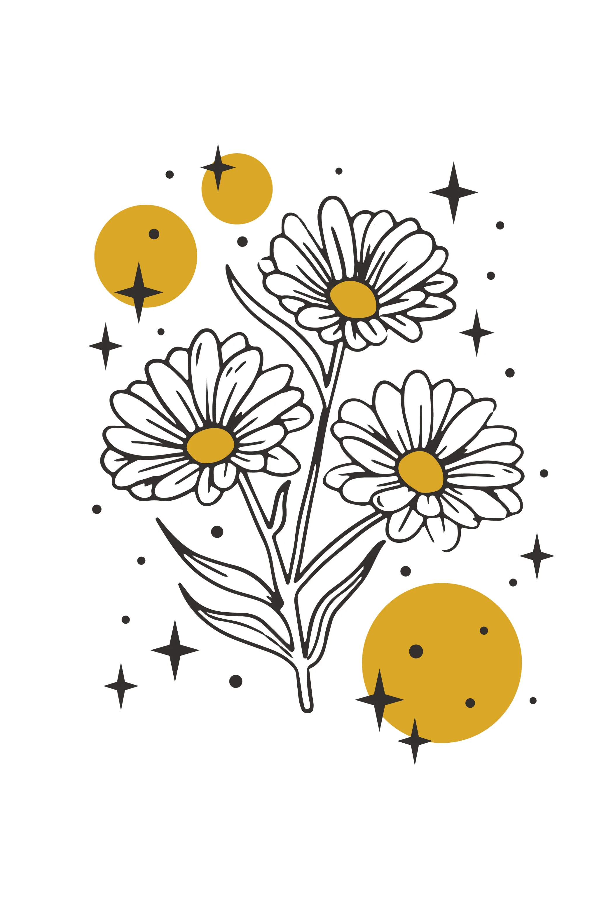 Sparkling Flowers Printed T-shirt for women