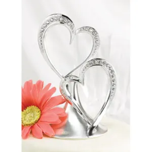 Sparkling Love Silver Cake Top
