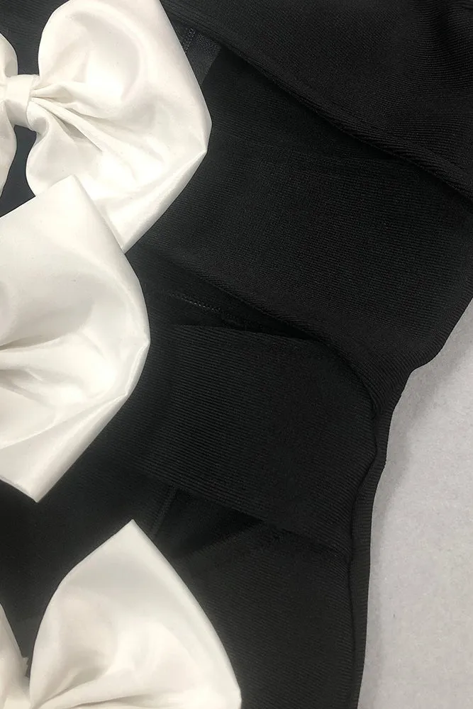 Strapless Bow Maxi Dress