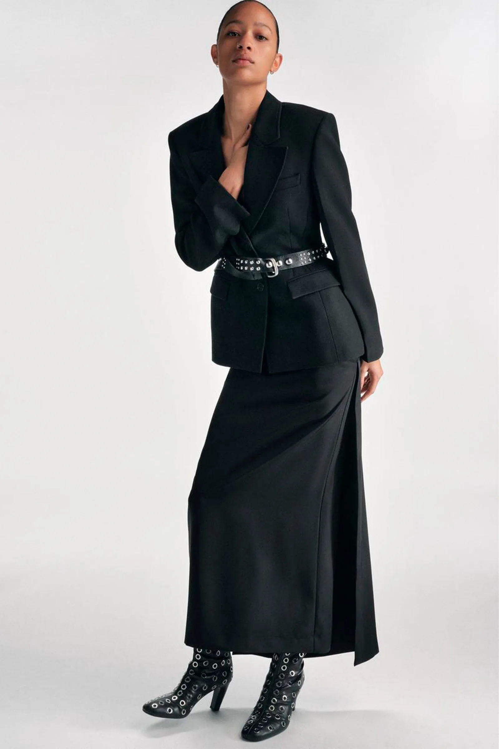 Tailored Blazer with Shoulder Pads