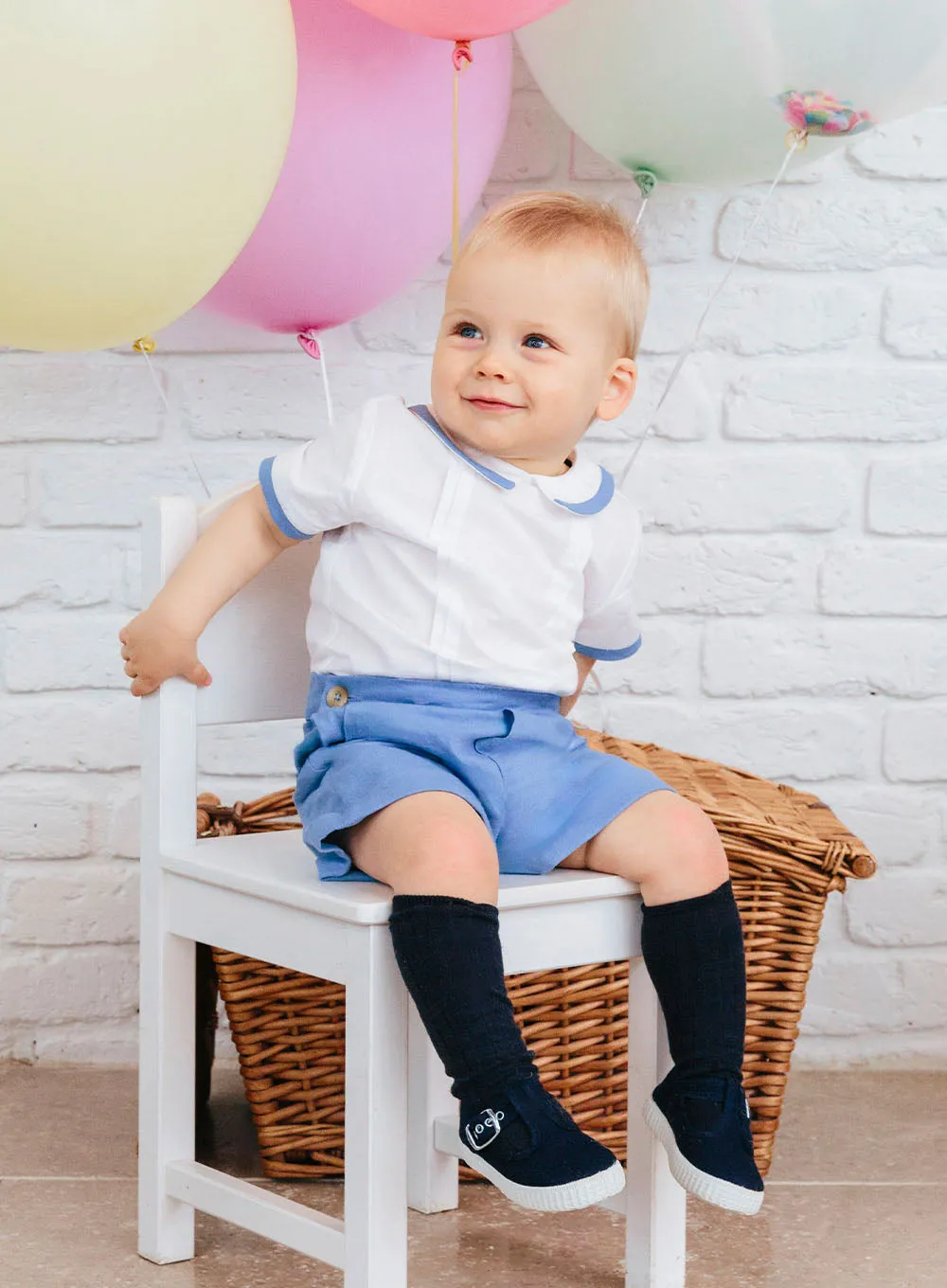 The Rupert Set in French Blue/White