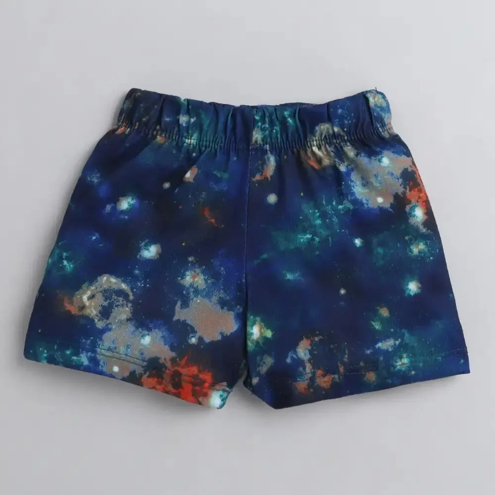 Tie and Dye Shorts - Blue