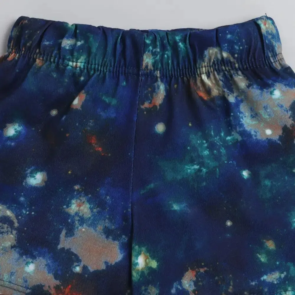 Tie and Dye Shorts - Blue