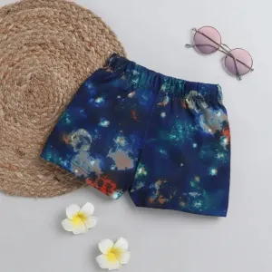 Tie and Dye Shorts - Blue