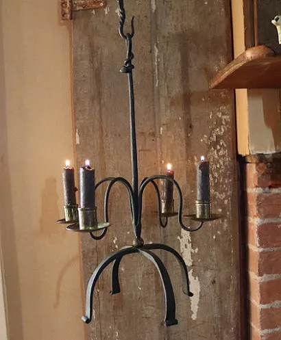 Trammel Heart Finial and Four Arm Candle Holder
