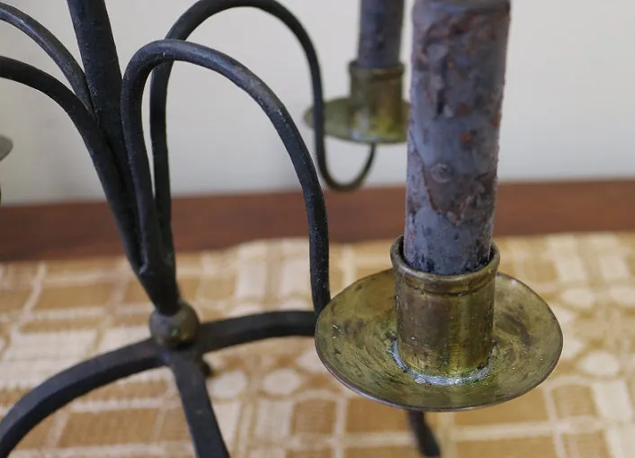 Trammel Heart Finial and Four Arm Candle Holder