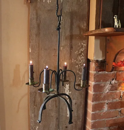 Trammel Heart Finial and Four Arm Candle Holder