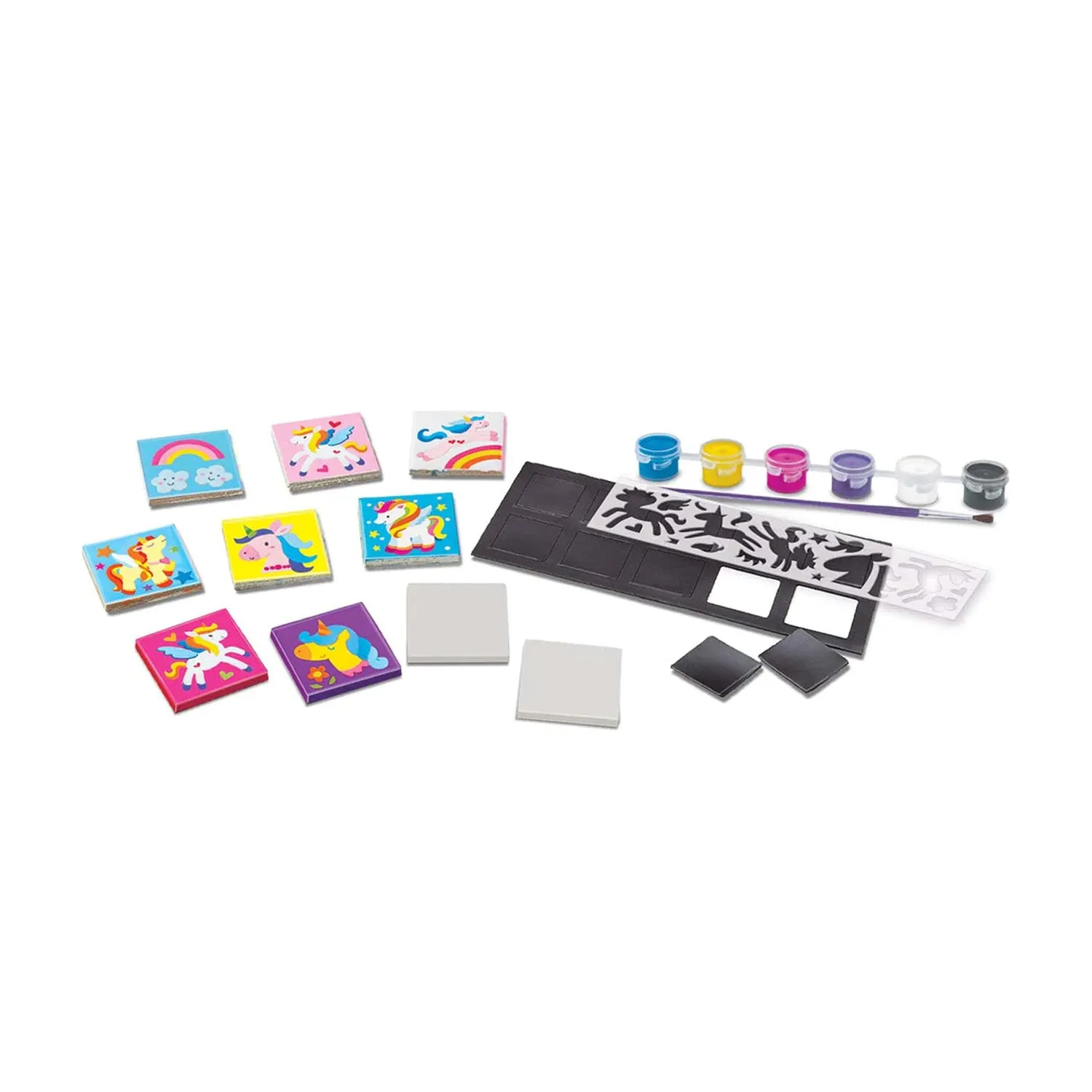 Unicorns Mini Tile Art Kids Fridge Magnet Arts & Crafts Set