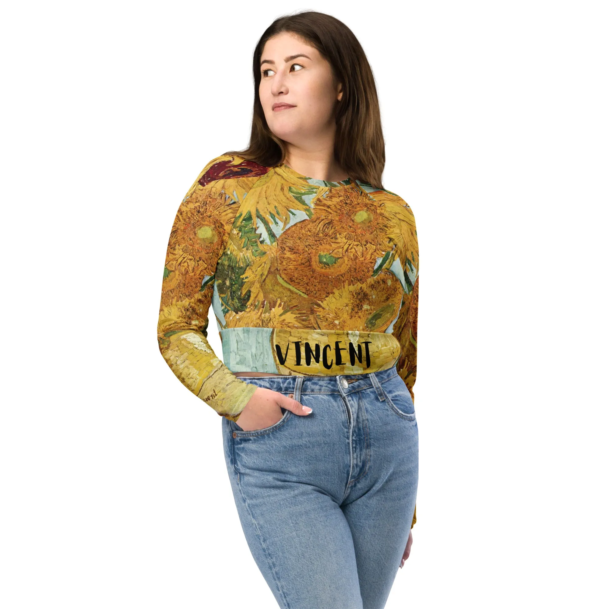 Van Gogh Inspired Sunflowers Women's Crop Top