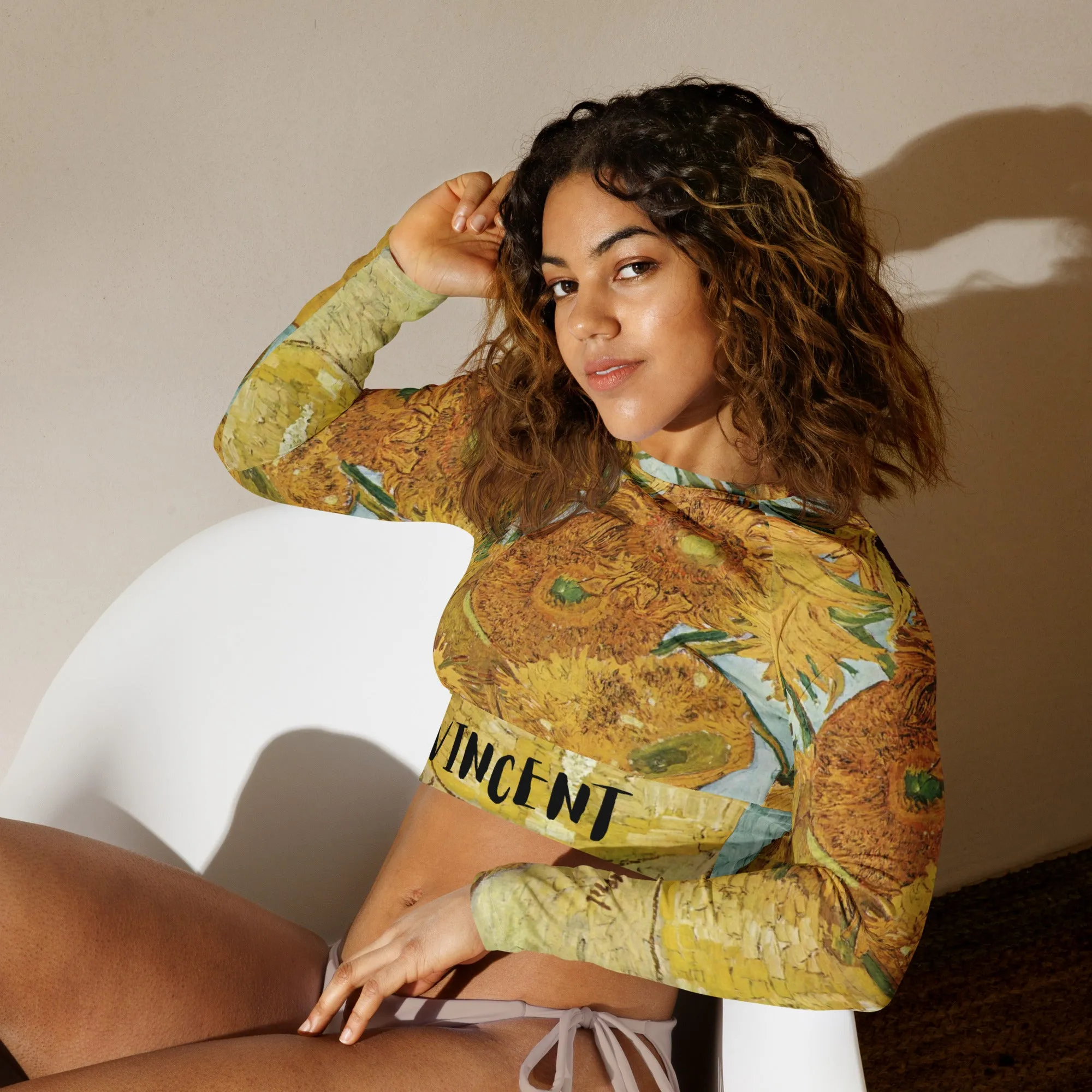Van Gogh Inspired Sunflowers Women's Crop Top