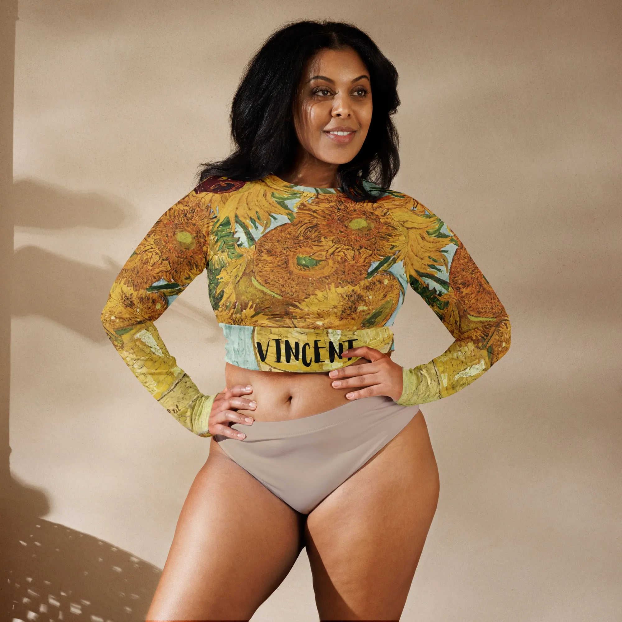 Van Gogh Inspired Sunflowers Women's Crop Top