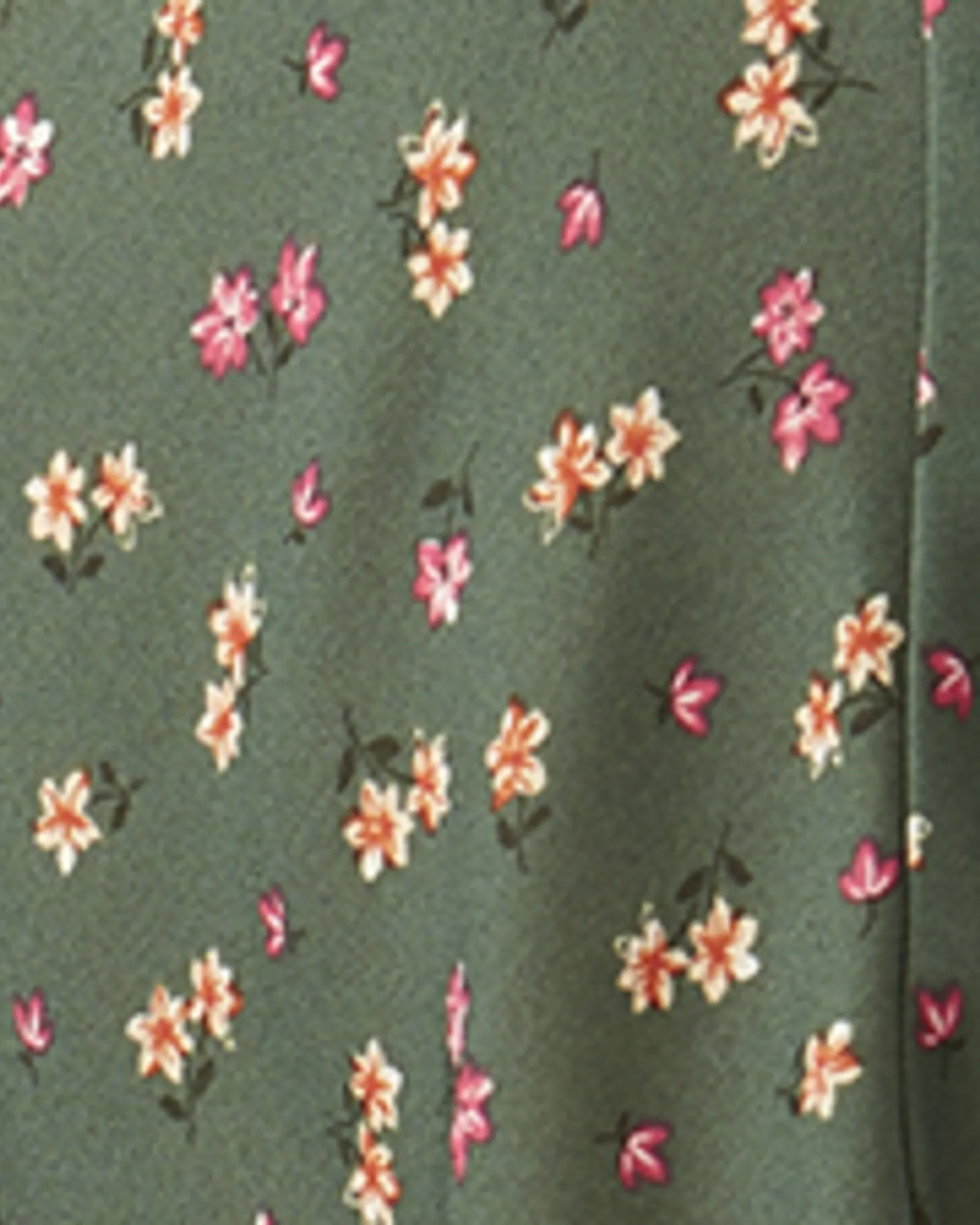 Vivian Glam Day Kimono | Forest Green / Peach