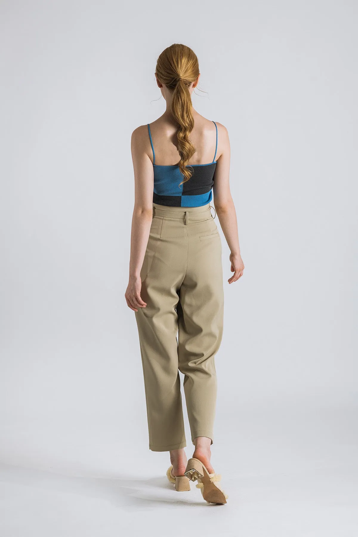 Wavernna Patch Checker Cropped Tank Top