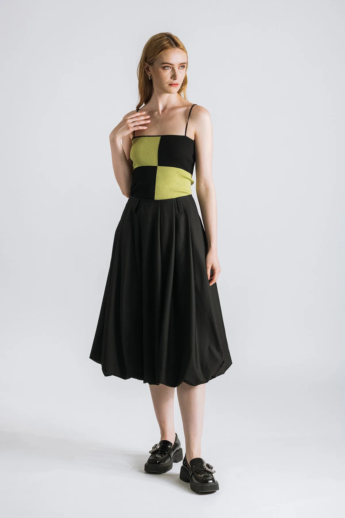 Wavernna Patch Checker Cropped Tank Top