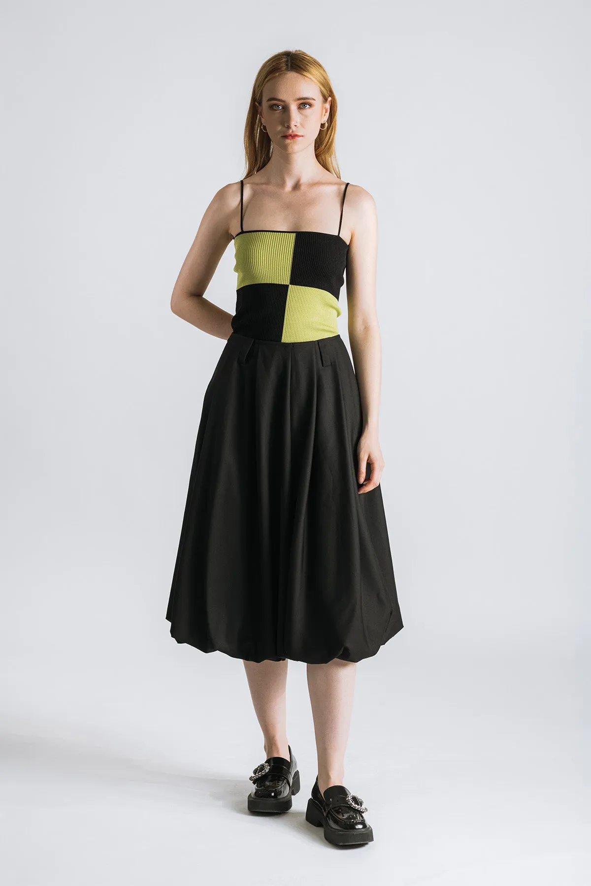 Wavernna Patch Checker Cropped Tank Top