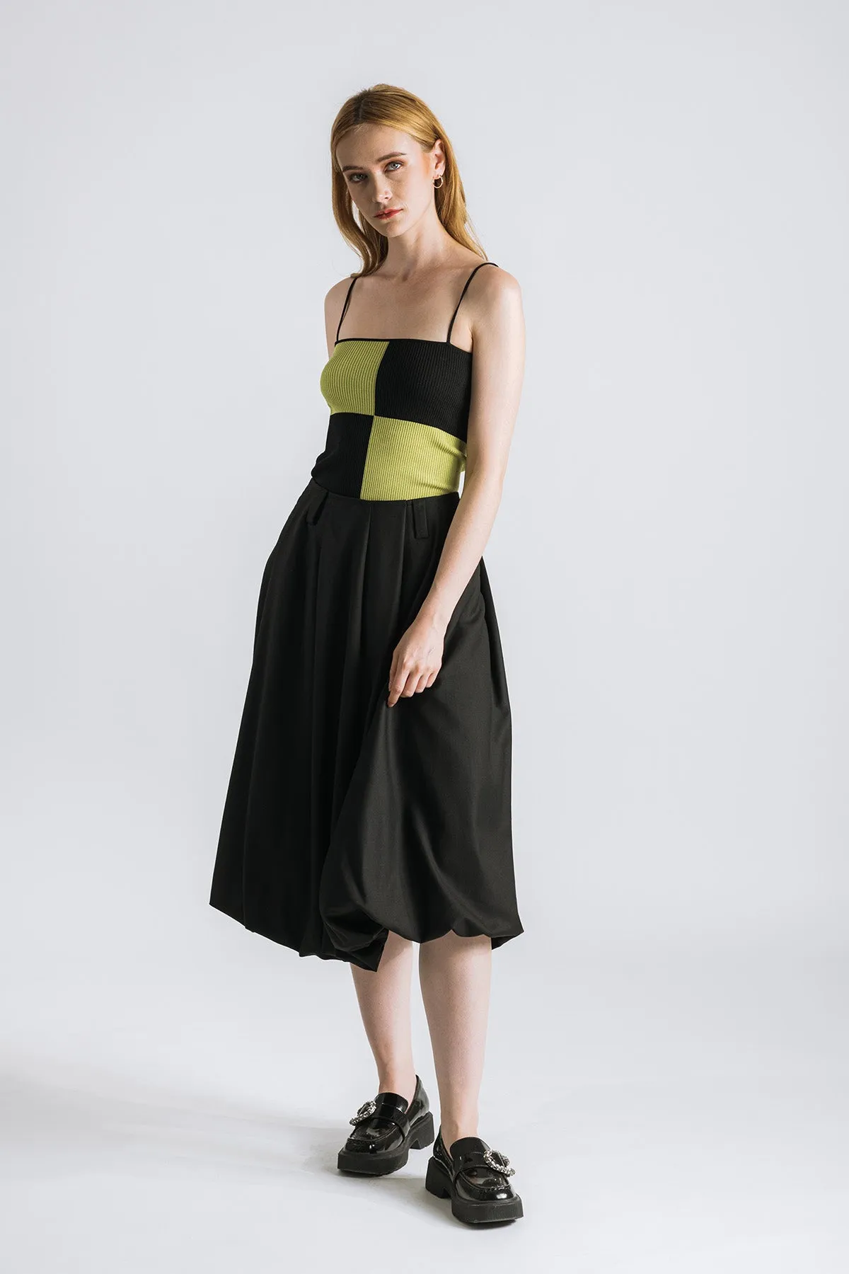 Wavernna Patch Checker Cropped Tank Top
