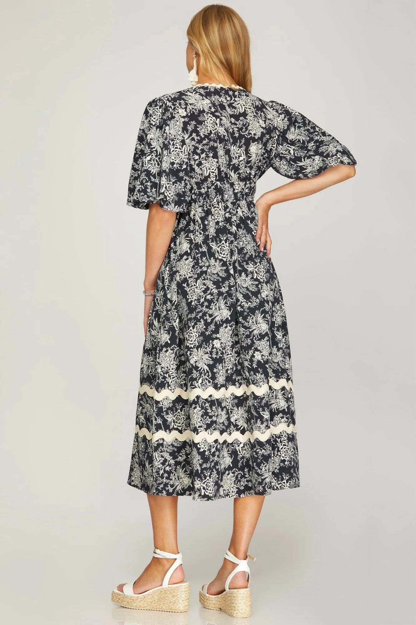 Whimsy Bloom Midi Dress