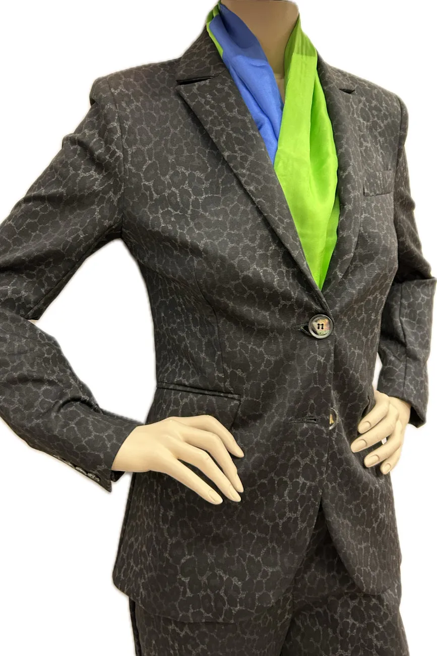 WORLD 5590 Nonconformity Blazer Charcoal Leopard