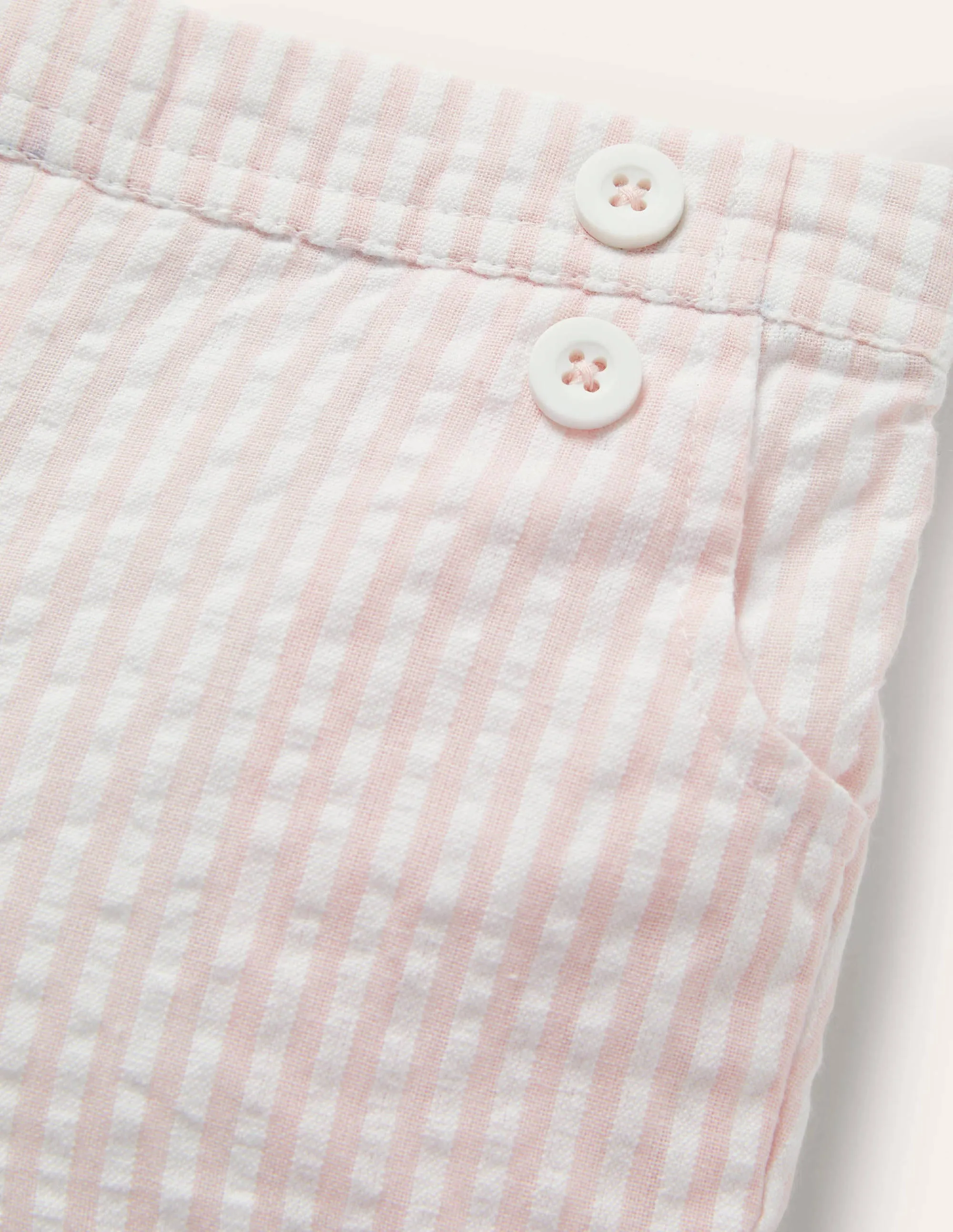 Woven Bloomers-Ivory/Pink Lemonade Ticking