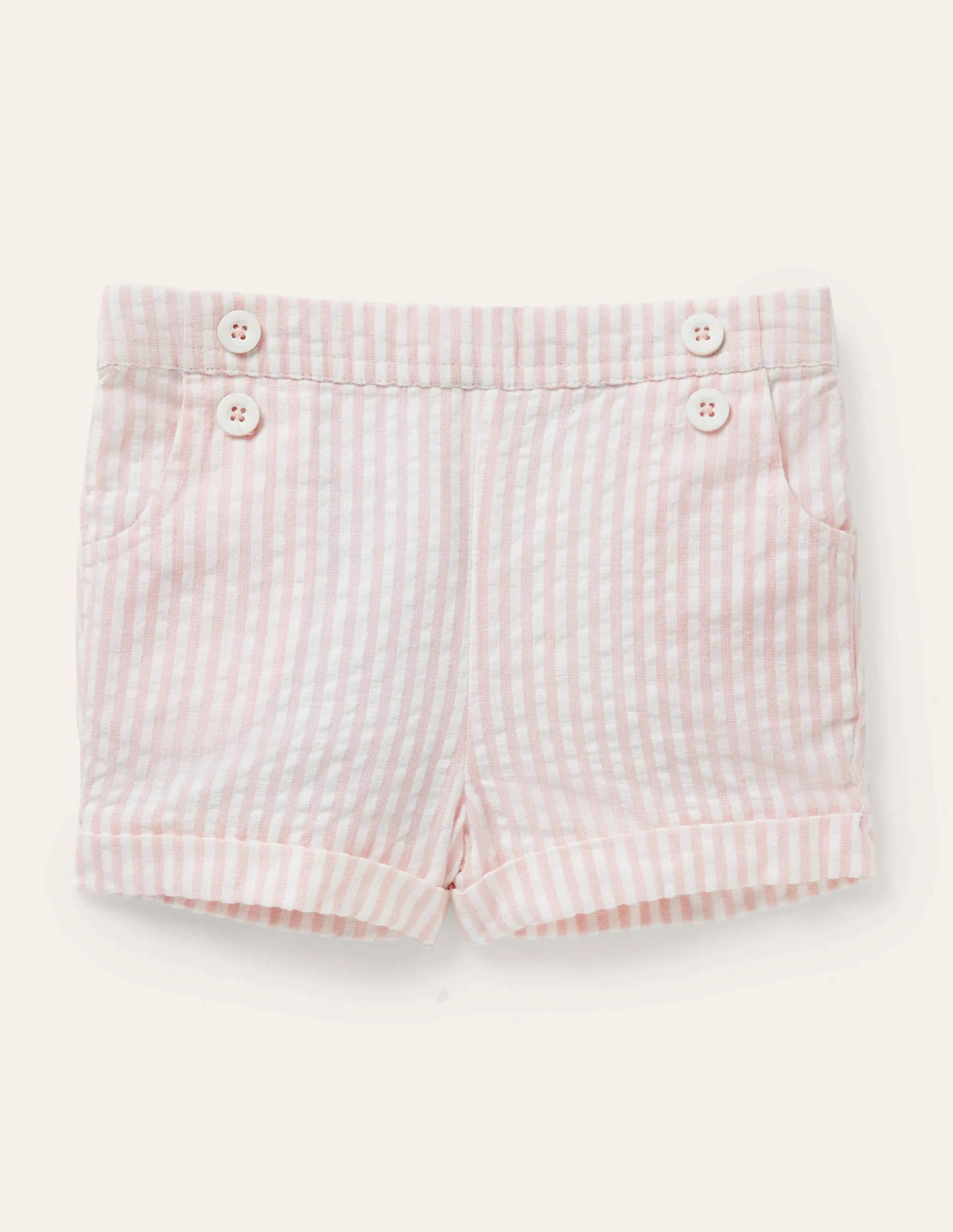Woven Bloomers-Ivory/Pink Lemonade Ticking
