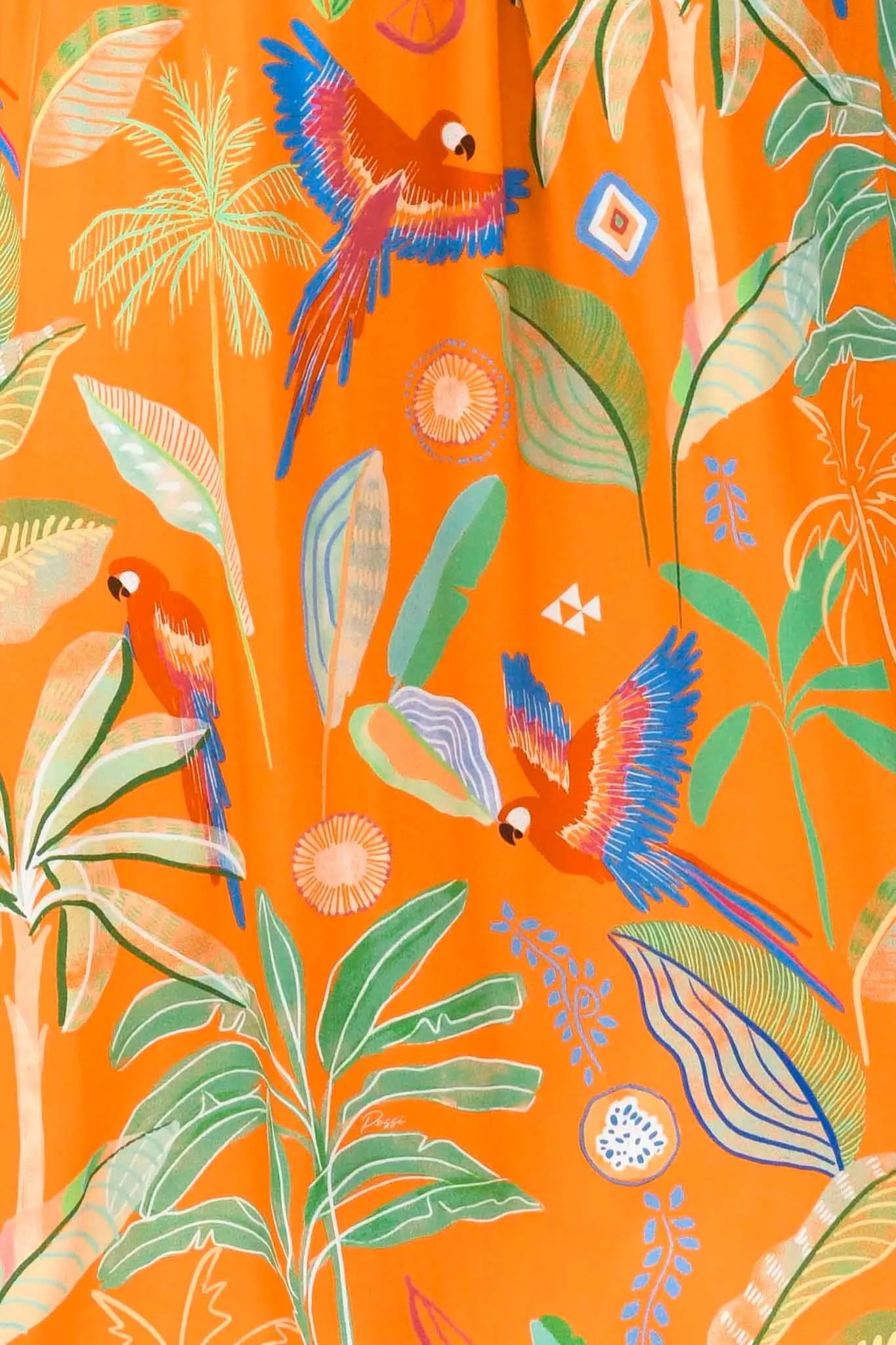 Zahlia Kimono - Tropical Orange - Short