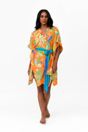 Zahlia Kimono - Tropical Orange - Short